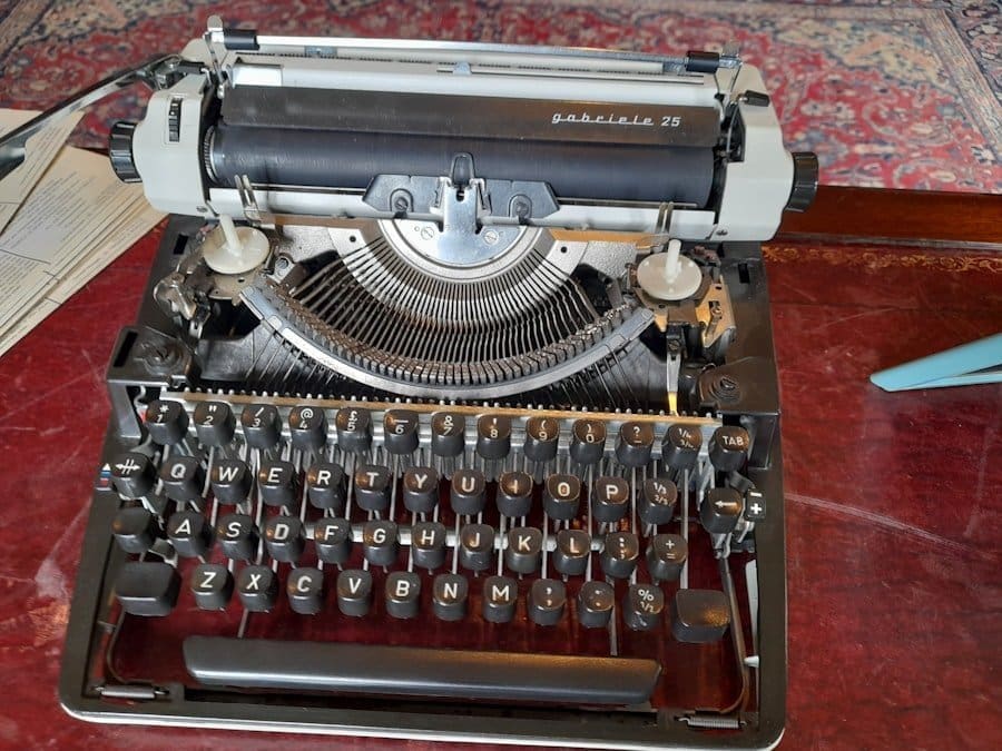 Bashing on a typewriter in order to write faster
